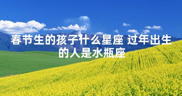 春节生的孩子什么星座 过年出生的人是水瓶座